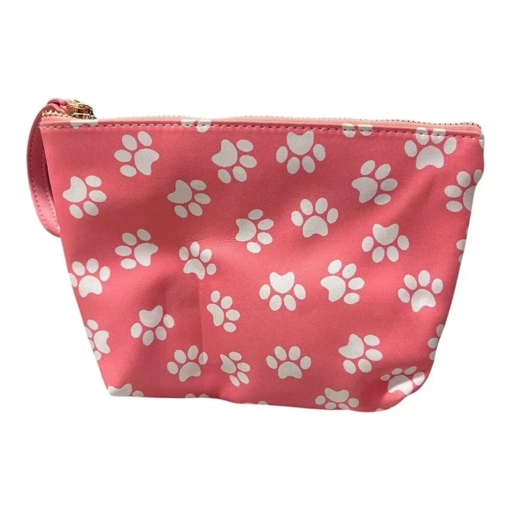 The Storehouse Flats: Puppy Love Paws Wristlet Bag NEW NWOT Pink Pouch - Picture 2 of 5